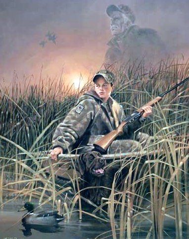 free r j mcdonald boy duck hunting print grandads legacy