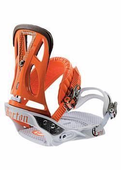 Burton Cartel Snowboard Bindings 2009 WHITE AGENT ORANGE Large