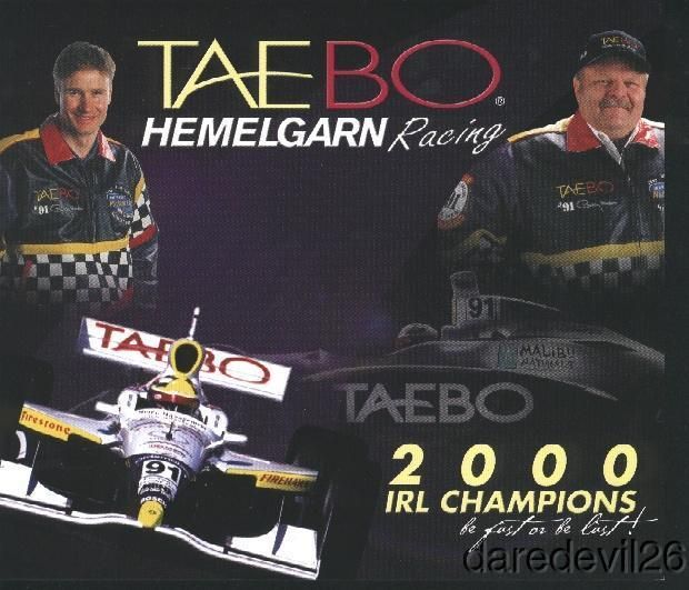 2001 Buddy Lazier Taebo Oldsmobile Dallara Indy Car postcard