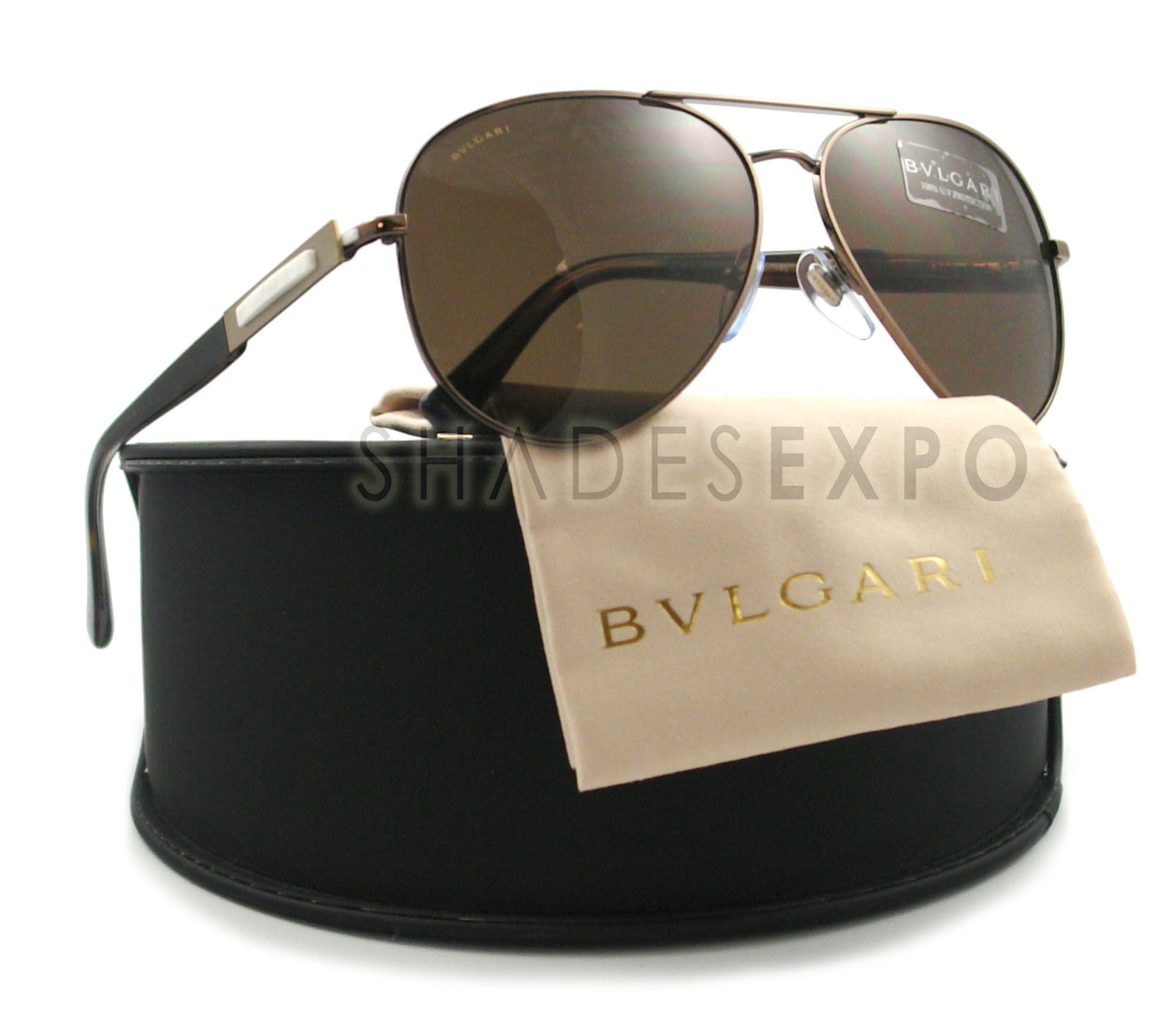 New Bvlgari Sunglasses BV 5021 Havana 138 73 BV5021 Auth