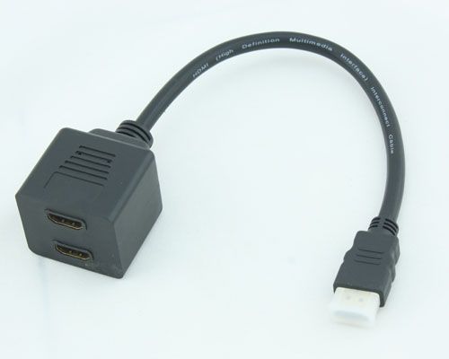 HDMI Female Y Splitter Adapter Cable For Plasma Digital TFT/LCD