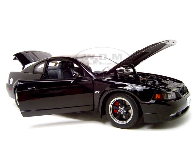 2001 Ford Mustang Bullitt Black 1 18 Diecast Car Model by Autoart 