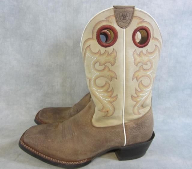 Friday Night Lights Luke Cafferty Screen Worn Ariat Boots Leather Vest 