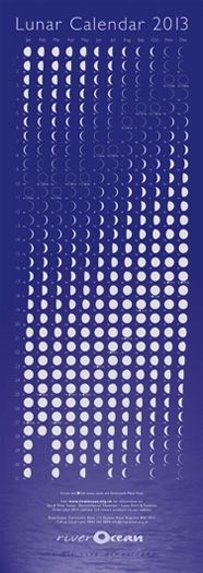 2011 Lunar Calendar Phases of The Moon Wall Chart