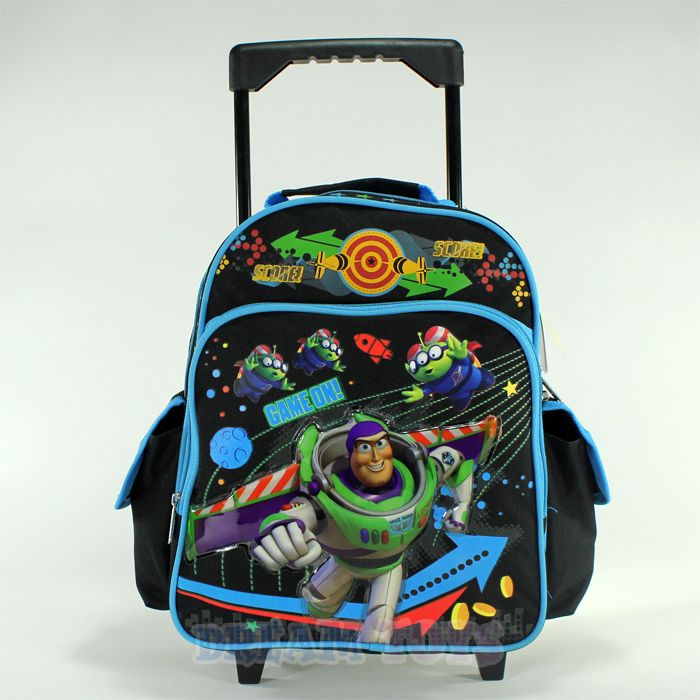 Disney Toy Story Buzz GAME 12 Toddler Small Rolling Backpack   Roller 