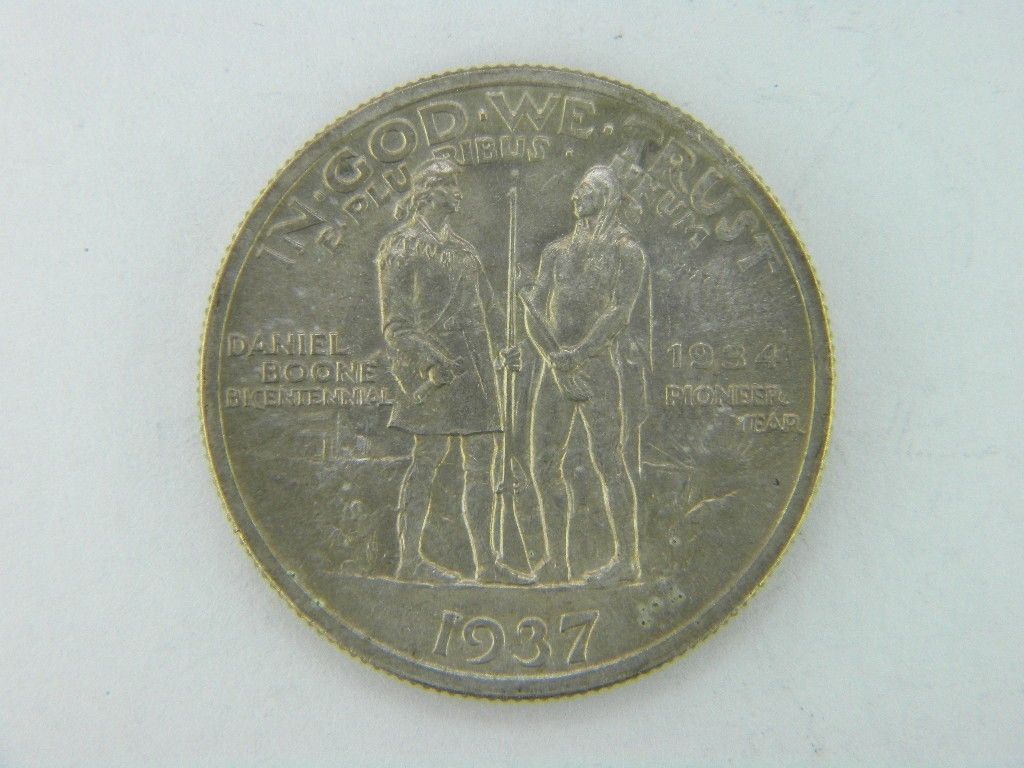 1937 50c Daniel Boone Bicentennial Half Dollar CH BU E 304