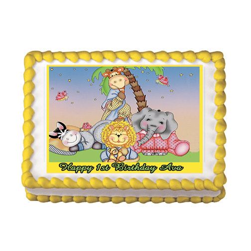   Animals Baby Shower 1st Birthday Edible Party Cake Topper