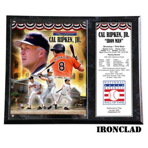 Cal Ripken Jr Hall of Fame Collectors Plaque