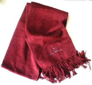 burgundy alpaca neck scarf by alpaca camargo