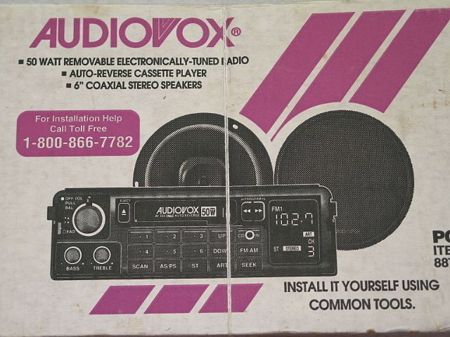   PC 87 50 watt AM FM car radio cassette player 6 stereo speakers