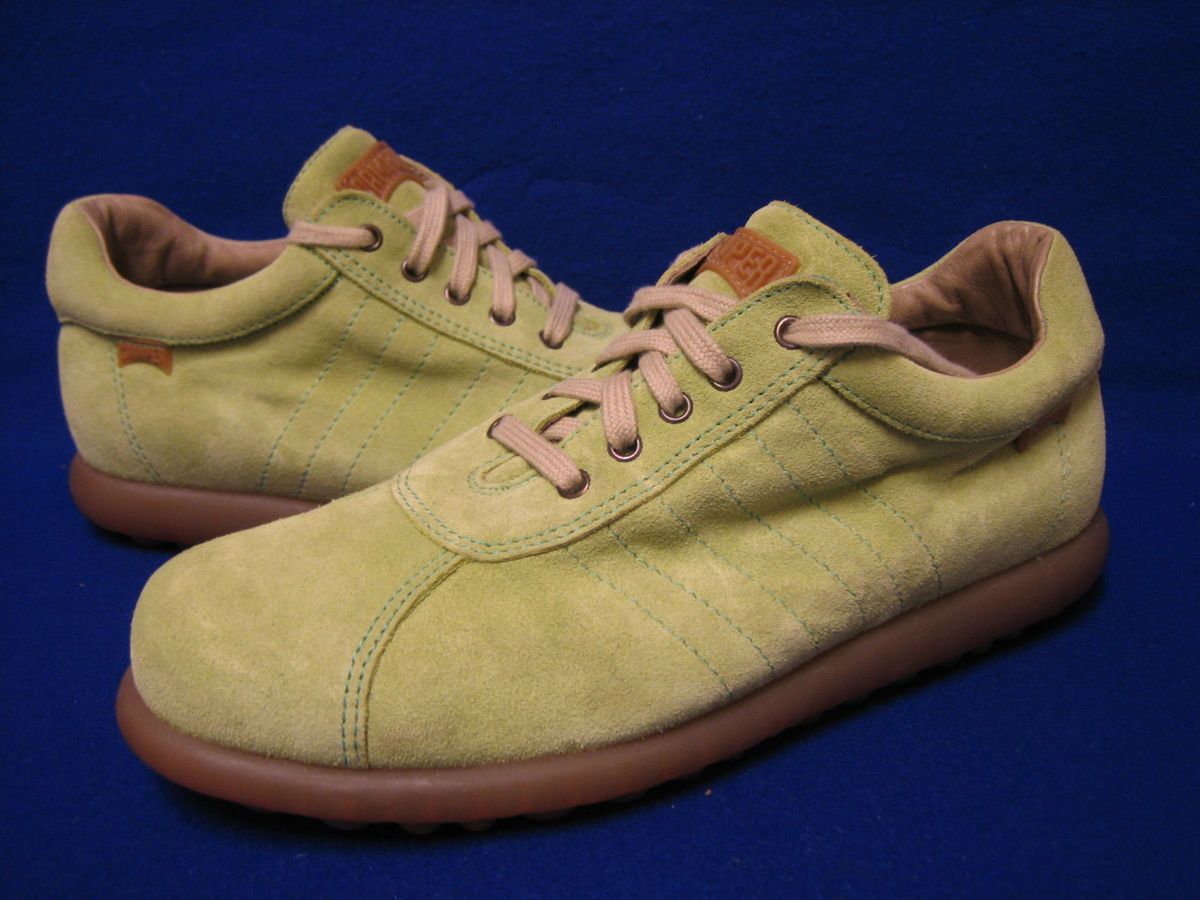 Camper Pelotas Shoe Green Suede Oxford Womens Lace Classic 38C US 7 5 