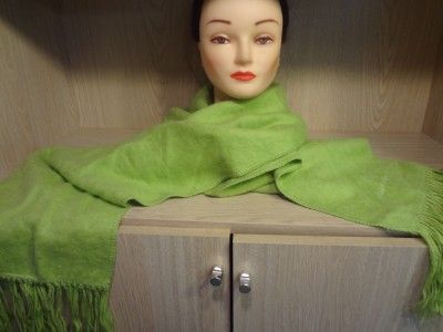 Mint Alpaca Camargo Electric Lime Green 100 Alpaca Neck Scarf 70 x 10 