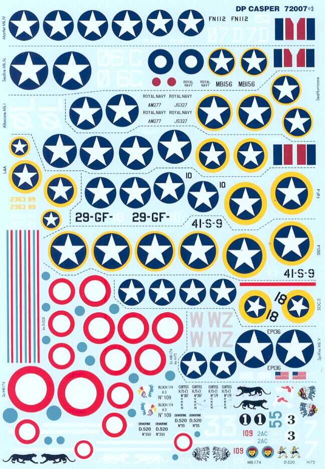 DP Casper Decals 1/72 OPERATION TORCH North Africa November 1942