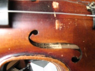 OLD Violin w/ CASE & Bow 1700s Kretzschmann Georg Carl Germany