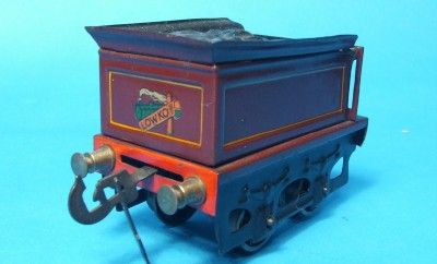 Carette tooled Bassett Lowke O gauge live steam locomotive and tender 