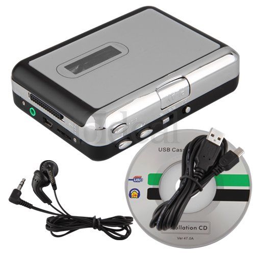 Mini USB Cassette Tape Converter to Music  CD Player PC