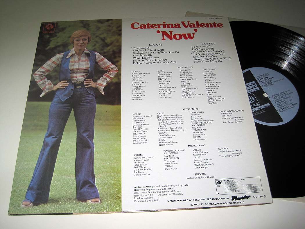 Caterina Valente Now Pye Records NM NM Canada Pressing