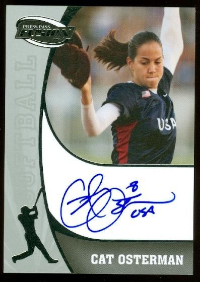 Cat OSTERMAN softball team USA 2009 press pass fusion SILVER AUTO