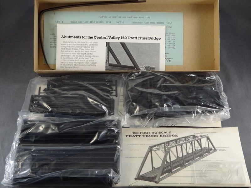   HO Scale Central Valley Structure Kit 150 Pratt Truss Bridge