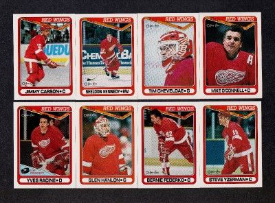 DETROIT RED WINGS 1990 91 OPC TEAM SET *STEVE YZERMAN/TIM CHEVELDAE RC 