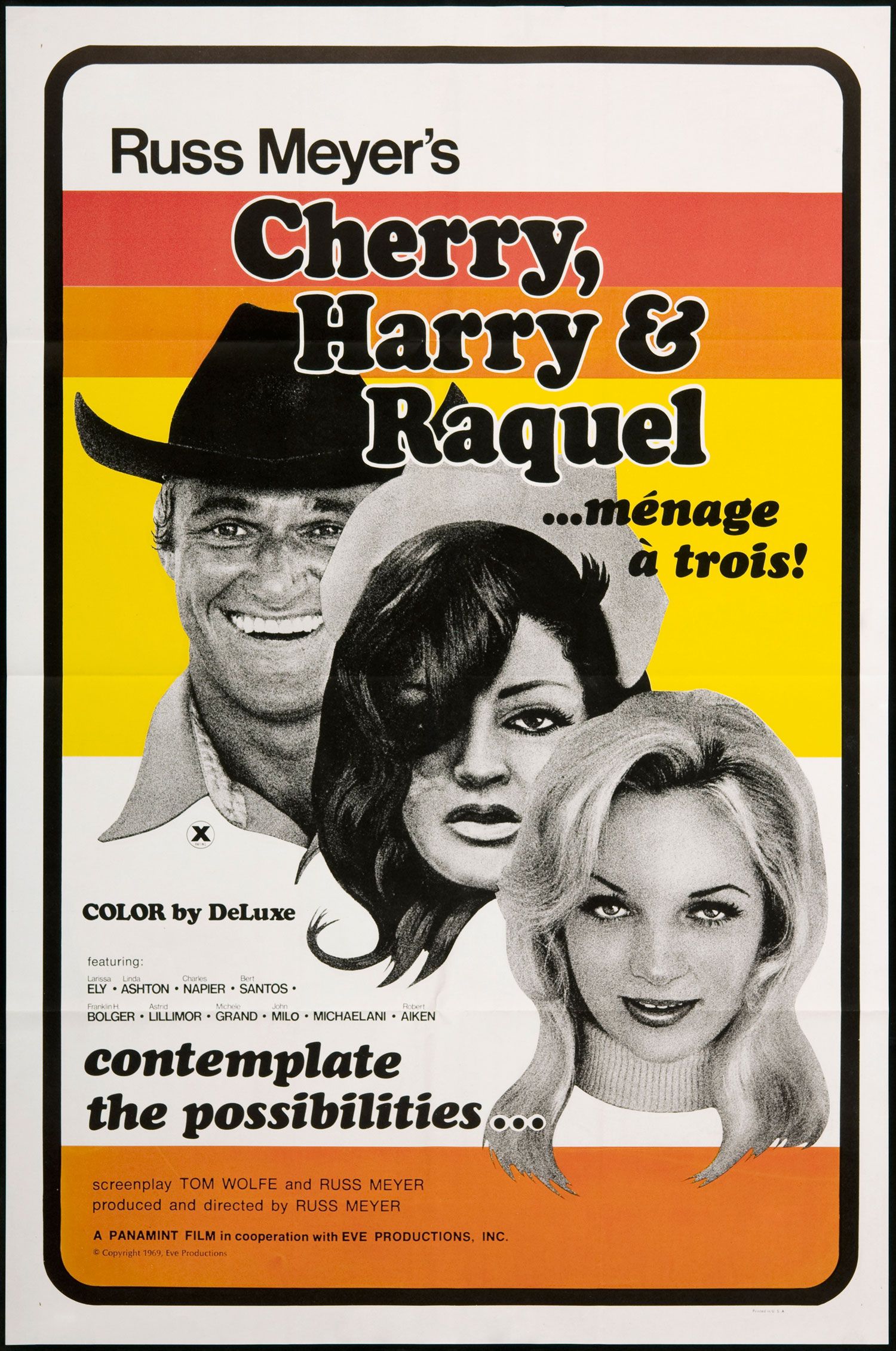 Cherry, Harry & Raquel 1968 Original U.S. One Sheet Movie Poster