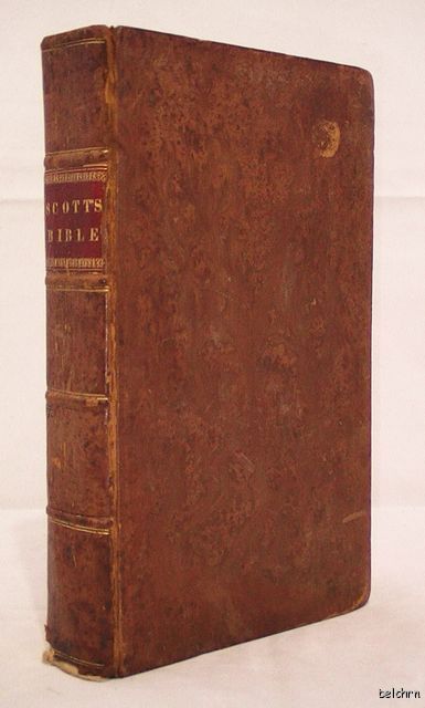 The Holy Bible Thomas Scott 1827 Leather Ships Free U S