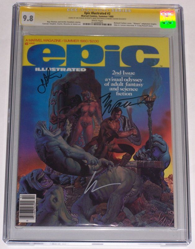   Illustrated 2 CGC 9 8 Signature Series Starlin Wolfman Chaykin