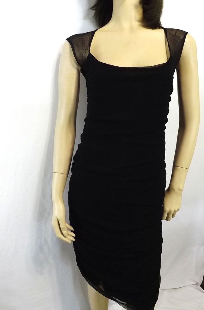 Ladies Charlotte Russe Chic Black Stretch Cocktail Dress S