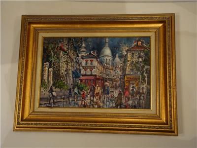 Orig Painting Paris Montmarte Bastille Jacques Chardon