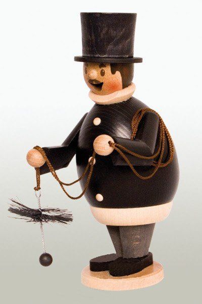 Happy Chimney Sweep German Christmas Incense Smoker Made in Erzgebirge 