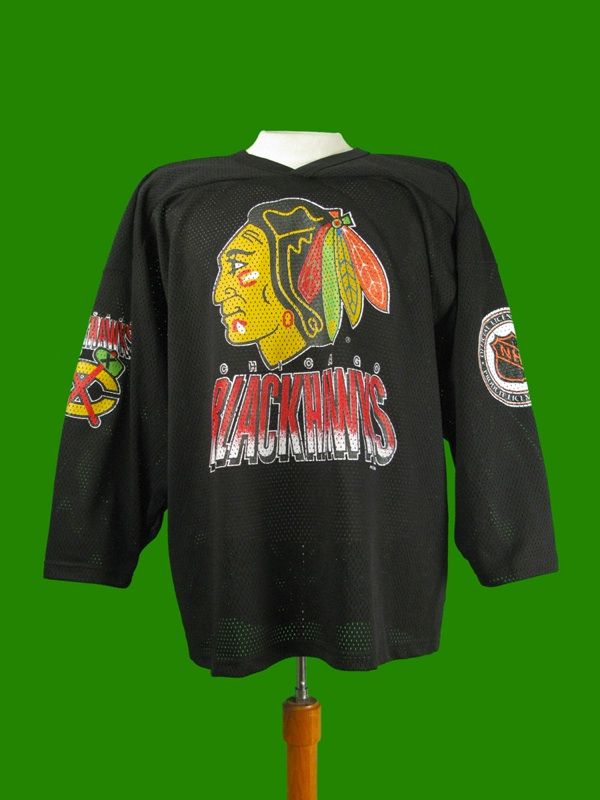 vintage chicago blackhawks jersey ccm xl