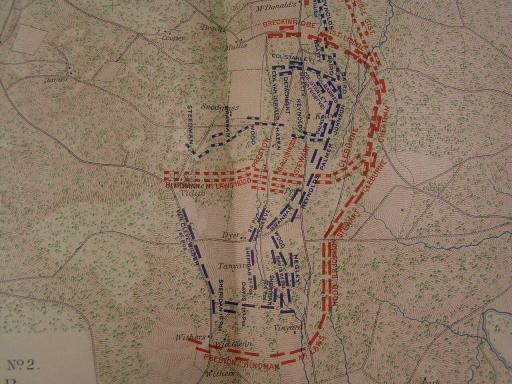 Chickamauga GA Battle Plans 1895 Civil War Litho Map