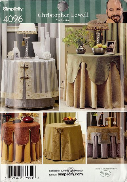 Christopher Lowell Table Covers Toppers Skirts Patterns