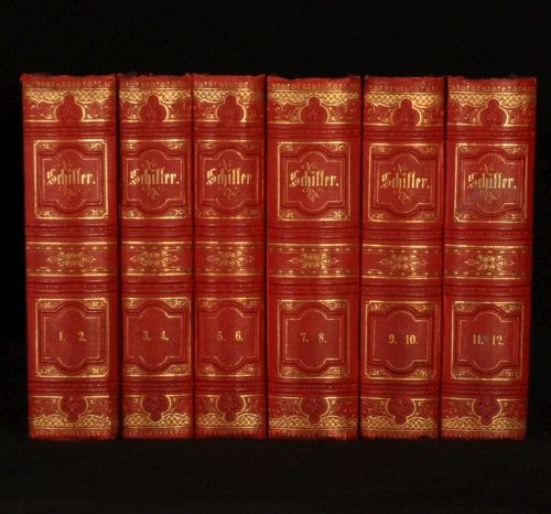 1873 6 Vols SCHILLER Sammtliche Werke German