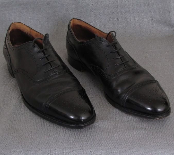 New Lingwood London Black Semi Brogue Oxford Shoes 11D