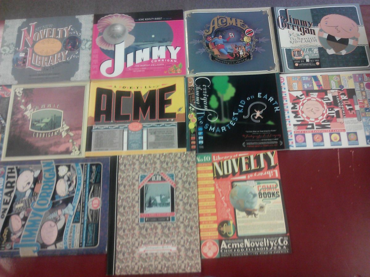   Novelty Library Jimmy Corrigan Lot Chris Ware Out Of Print 11 Issues