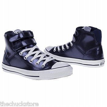 Converse Chuck Taylor Navy 2 Strap Leather Hi