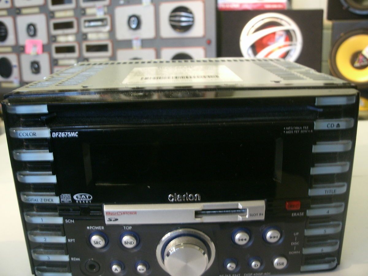 Clarion DFZ675MC Receiver with Sirius Satellite Radio Tuner Sir CL3