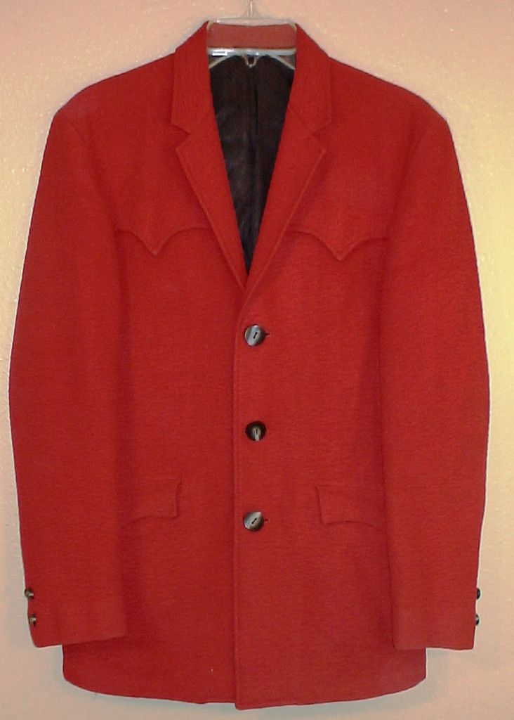 1960s Red Lasso Mens Western Blazer