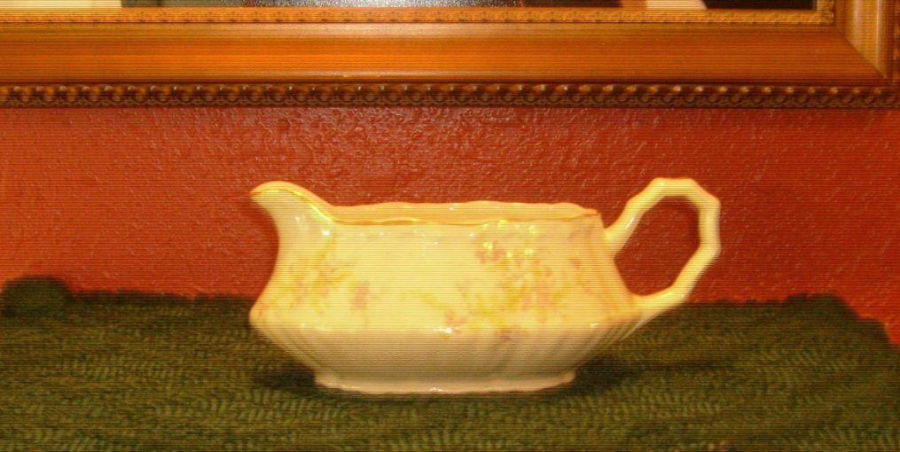 Crooksville China Gravy Boat Spring Blossom Pattern