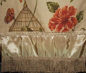 Hummingbird Bird Cages Fringed Throw 50 x 60 New Nice