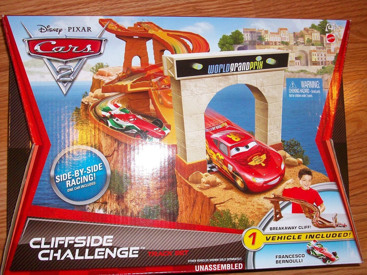 Disney Pixar Cars 2 Cliffside Challenge Race Track Set W Francesco On Popscreen 0460