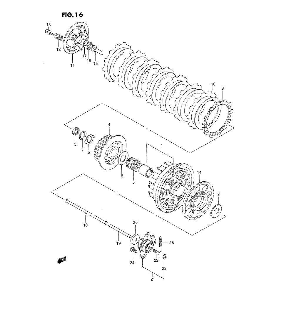  price list of my Suzuki Katana GSX600F clutch parts for sale at 