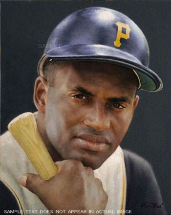 Roberto Clemente Ron Stark Giclee Artwork on Canvas Pittsburgh Pirates