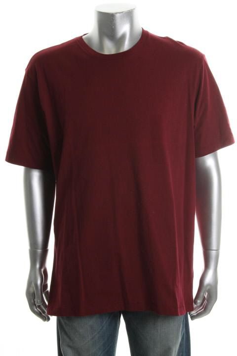 Club Room New Red Cotton Short Sleeve Crew Neck T Shirt Top L BHFO