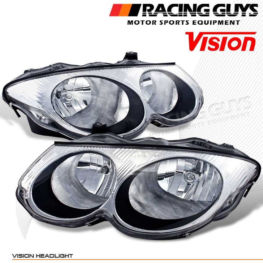 99 04 Chrysler 300M Vision Headlight Chrome New Pair 00