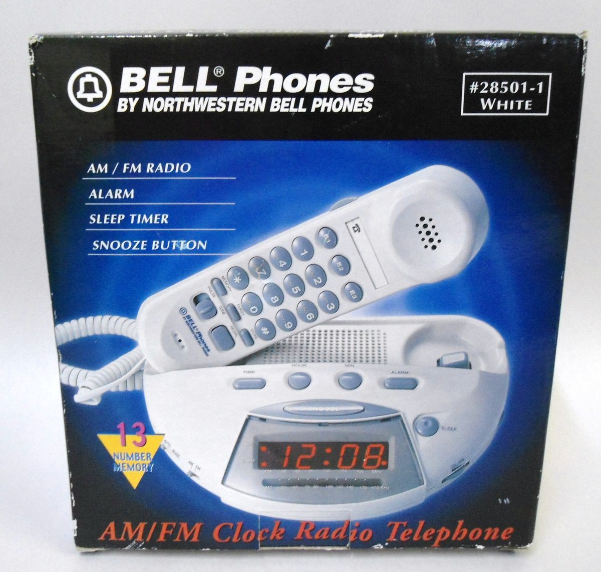 Northwestern Bell LED Clock Radio & Telephone Hearing Aid Compatible