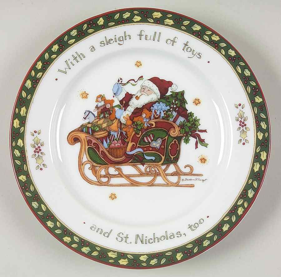 Portmeirion Christmas Story Sleigh Full Bread Plate