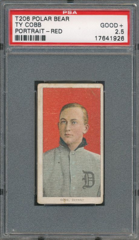 ty cobb portrait red psa good+ 2 5 polar bear