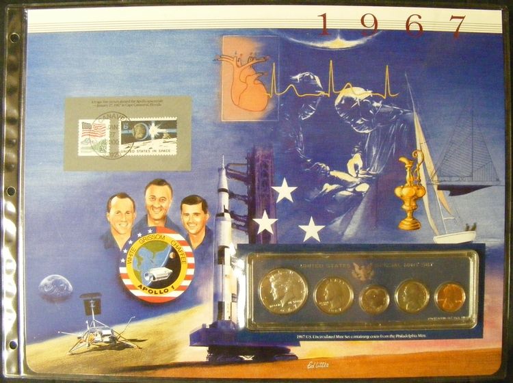 1967 Postal Commemorative Society 5 Coin UNC Mint Set